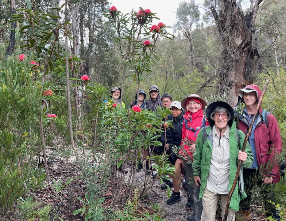 Group on our way into River Cave Canyon - Julie taking photo